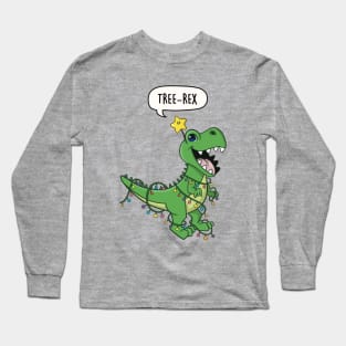 Tree-Rex Christmas Dinosaur Long Sleeve T-Shirt